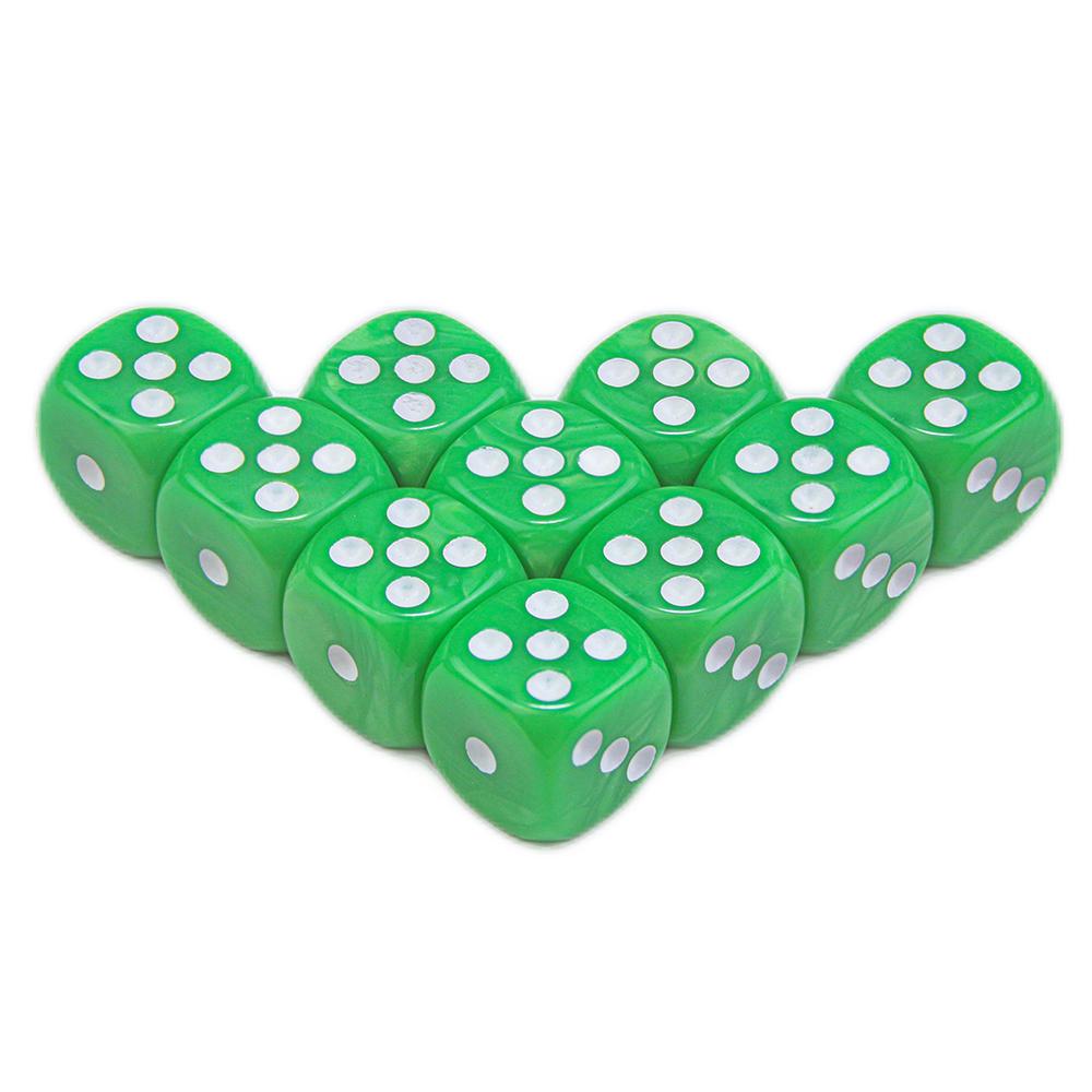 10Pcs Dice D6 16mm Gambling Dice Marble Effect Dots Dice Game Accessories Toy and Gift
