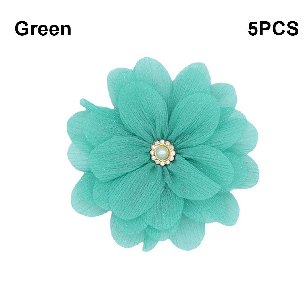 5PCS Cute Chiffon Chiffon Flower DIY Craft Embellishment Craft Supplies Versatile DIY Decoration Accessories Hairclips