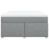 Maison Exclusive - Sommier à lattes de lit avec matelas Gris clair 160x200cm Tissu