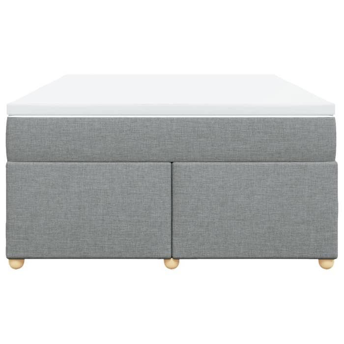 Maison Exclusive - Sommier à lattes de lit avec matelas Gris clair 160x200cm Tissu