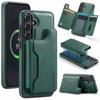 MAGKING K3 Series For Samsung Galaxy S25 FE Case Compatible with MagSafe Wallet PC+TPU+PU Phone Cover