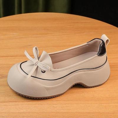 Туфли Мэри Джейн на платформе с бантом, дизайнерские туфли на среднем каблуке, повседневная обувь, осень 2024, новые сандалии, женские туфли для ходьбы