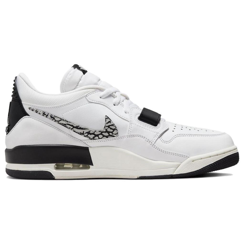 Кроссовки мужские Air Jordan Legacy 312 Low Elephant Swoosh Белые Черные Парусный CD7069-110