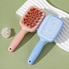 Двусторонняя щетка для мытья головы с длинной ручкой, мелкими и широкими зубьями, массажер для кожи головы, для мужчин и женщин, 2-в-1, щетка-скраб для распутывания волос