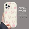 For iPhone 16 15 14 13 12 Samsung S24 S23 S22 A06 A13 A14 A15 A16 A55 Redmi Note 13 12 Cartoon Pink Butterfly Soft Wavy Edge Design Phone Casing
