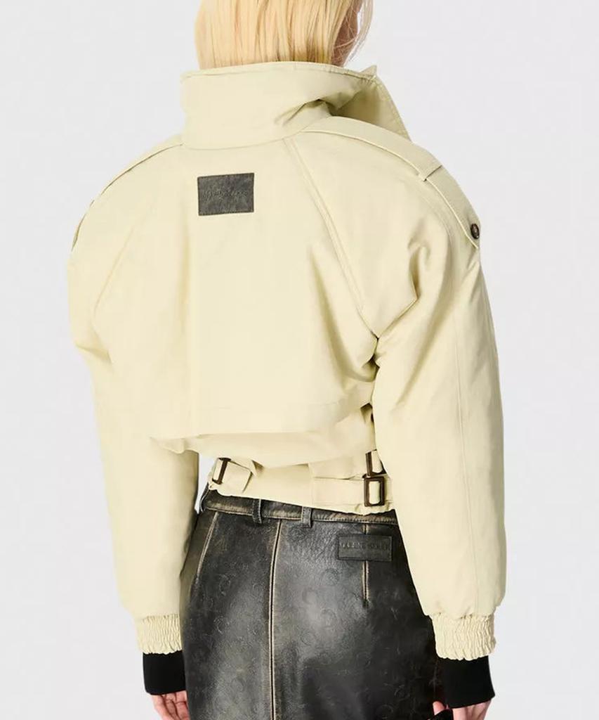 Marine Serre (U) Regenerated Gabardine Twill Bomber Jacket Light Beige Regenerated Gabardine Twill Bomber Jacket Bg10 Light Beige