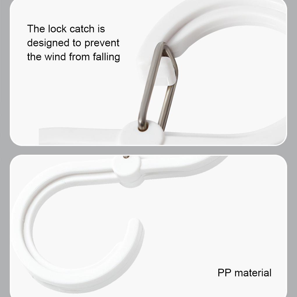8 шт. Многофункциональный S-образный крючок с пряжкой для кухни, ванной, прочный ветрозащитный замок, крючки для одежды, пластиковая вешалка