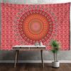Красный мандала цветок гобелен настенный абстрактный психоделический колдовство богемный общежитие гостиная домашний декор