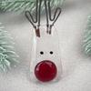 Sparkling Glass Christmas Tree Decoration Small Bird/Plants Design Create Atmosphere with Hanging Rope Window Pendant