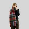 Autumn and Winter New Thickened Warm High-end Contrasting Scarf Women's Versatile Soft Fringed Shawl Atmosphere Scarf