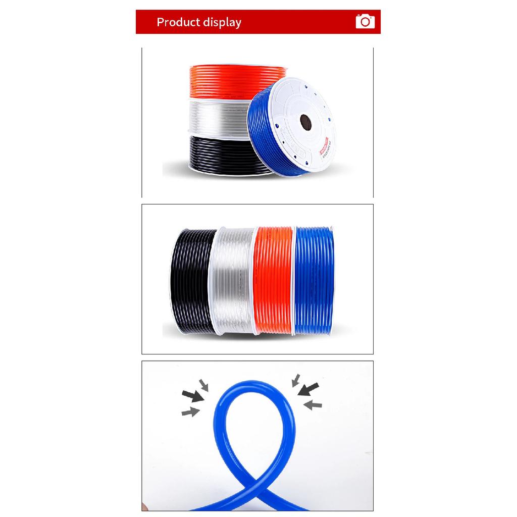 10M Polyurethane PU Tubing Compressed Air Hose For Compressor Pneumatic Tube Gas Pipe Line  4mm 6mm 8mm 10mm 12mm Fitting