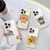 Милый Чехол для Телефона с Джерри и Томом Для IPhone 17 16 15 14 Plus 13 12 11 Pro Max Задняя Крышка Телефона Прозрачный Ударопрочный Чехол