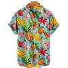 Summer Plus Size Men's Casual 3D Digital Printed Short Sleeve Shirt Hawaiian Men's Shirt