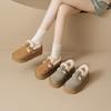 Флисовые Birkenstocks Новые осенне-зимние уличные повседневные снежные хлопковые туфли на толстой подошве пушистые туфли