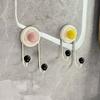 3Pcs Wall Hanging Punch Free Wall Hooks Traceless Shower Hooks Towel/Coat Hooks  Door Entrance