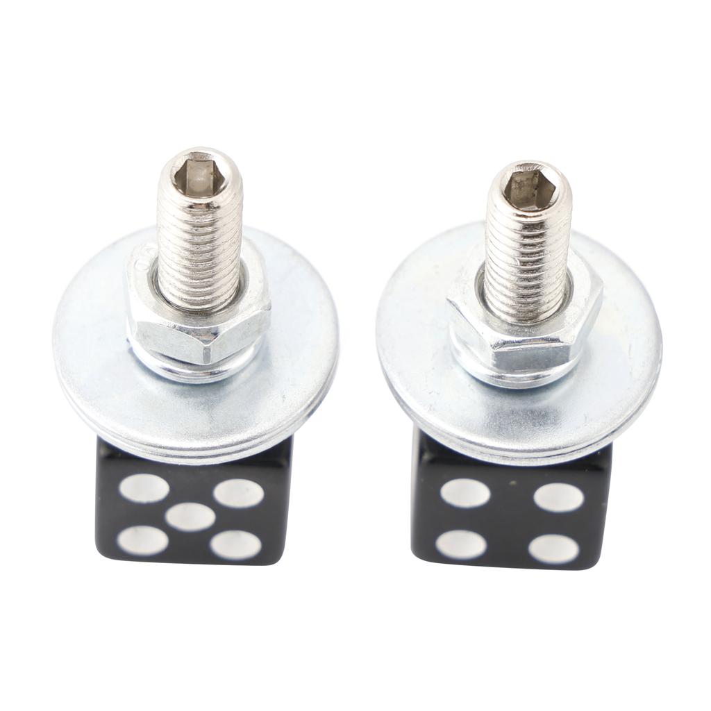 4x Болт-винт для номерного знака Custom DICE, черный пластик, мотоцикл, чоппер, боббер