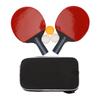 Table Tennis Paddle Set Portable Professional Table Tennis Bats with 3 Balls Storage Bag for Indoor