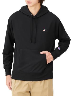 Толстовка с капюшоном с длинным рукавом One Point Logo Hooded Sweatshirt Sports Black M Мужская C3-XS151