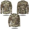 Men's Tactical Long Sleeve Camouflage T-shirt, Spring and Autumn Quick Drying Military Shirt, Cotton Like Fabric