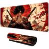 Japanese Samurai Girl Mouse Pad Large Computer Office Game Table Mat Rubber Antislip Stitched Keyboard Mats 90x40 Xxl Desk Pads
