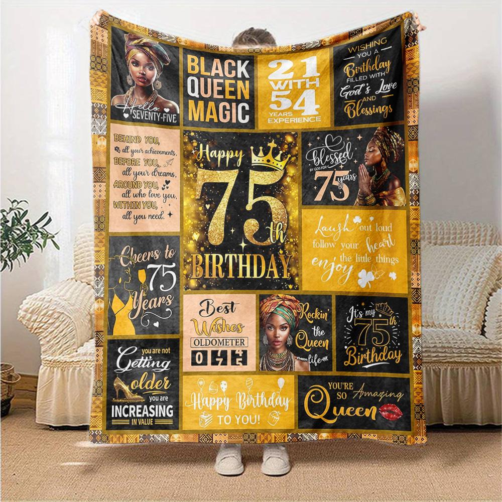 Black Queen Magic Celebration Cozy Blanket Comfortable ure Throw For Sofa Couch Office Bed Picnics Ideal for All Seasons Modern Perfect Gift Y36
