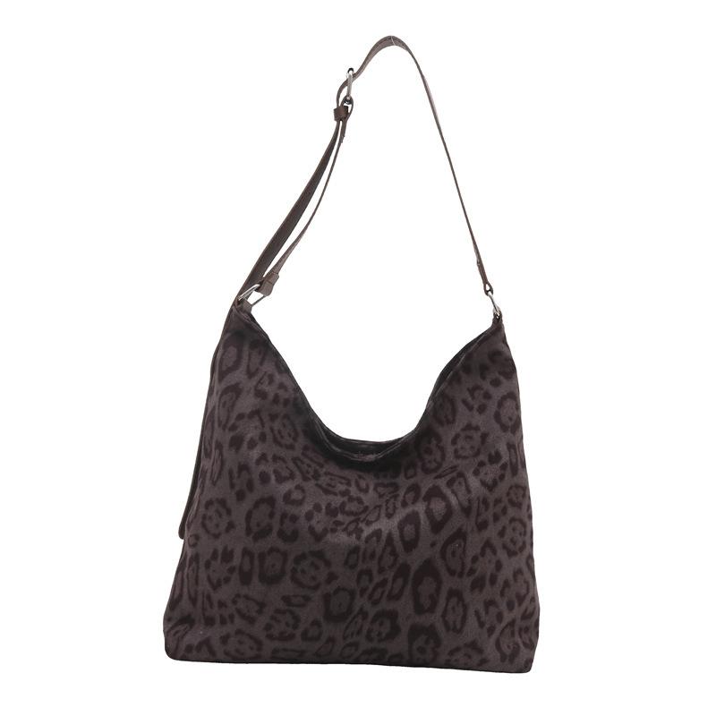 Популярная сумка с леопардовым принтом, женская повседневная сумка через плечо большой вместимости, сумка-мессенджер