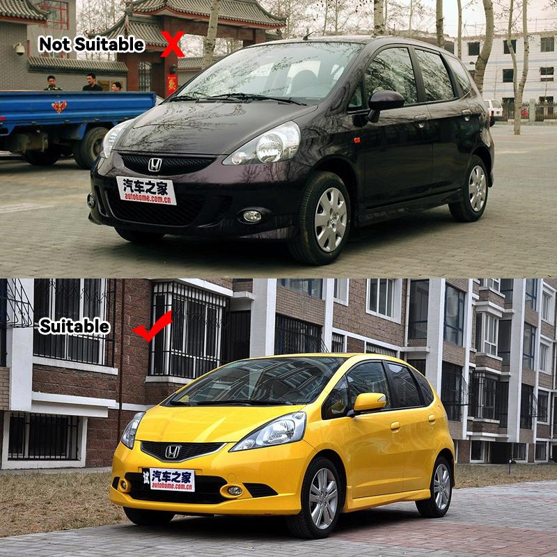 Carbon Fiber Car Headlight Eyelid Cover for Honda FIT Jazz 2008 - 2013 GE8 Matt Black Front Lamp Eyebrows Decorative Sticker GE6