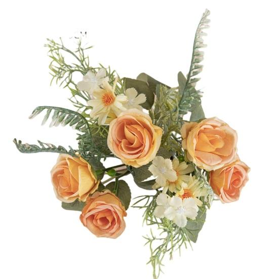 Красивый Искусственный Букет Многослойными Лепестками Красочные Декоративные