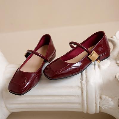Модные туфли Мэри Джейн женские Новые 2024 Модные Элегантные Неустающие Ноги Туфли С мелким вырезом На низком каблуке Балетки для женщин