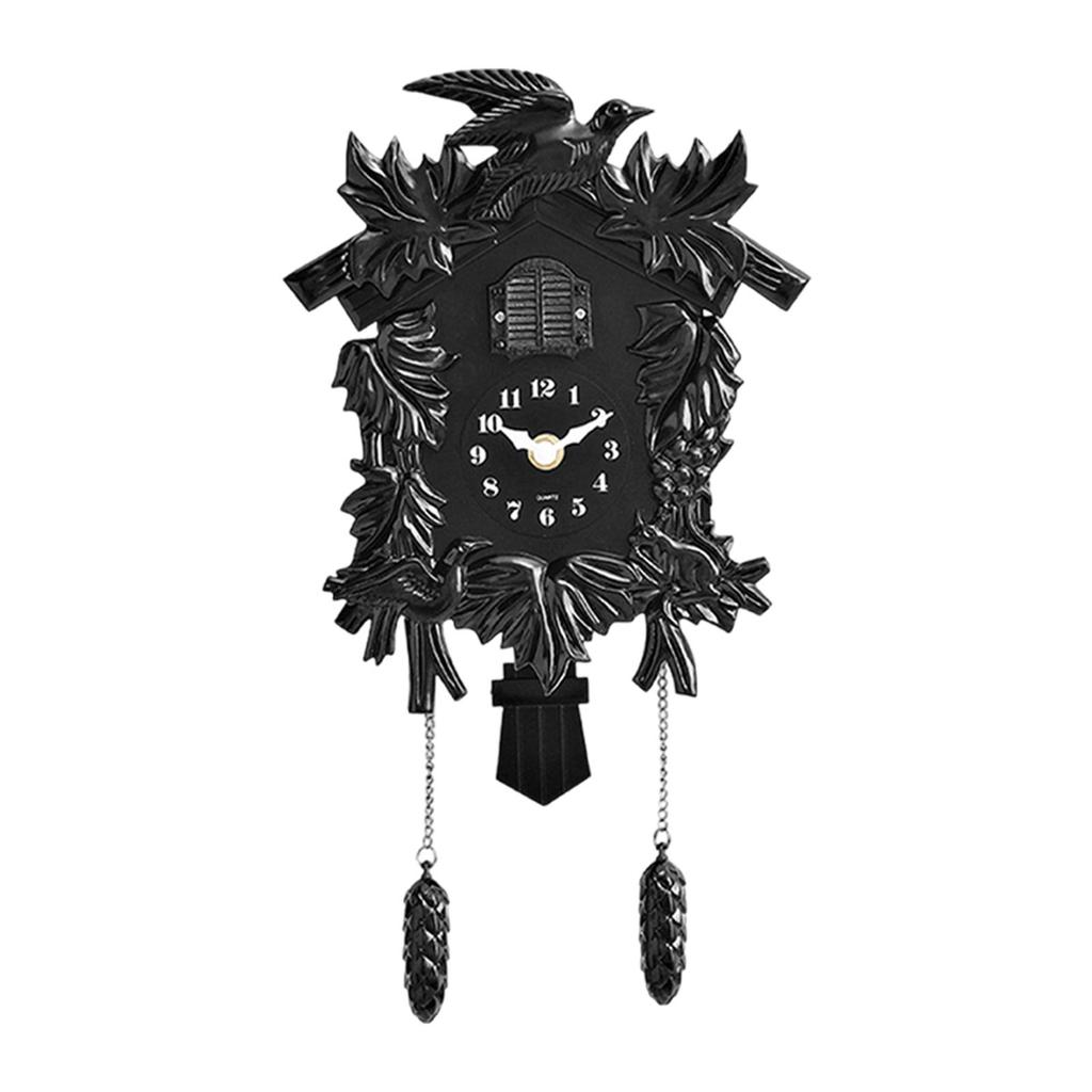 Cuckoos Clock Silent Hourly Chime Gifts Easily Read Ornament Decorative Accessories for Classroom Living Room Cafe Bar Study DEN