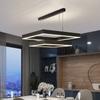 Nordic LED минималистичный дуплекс большая люстра современный лофт квадратная лестница длинная линия подвесной светильник гостиная столовая