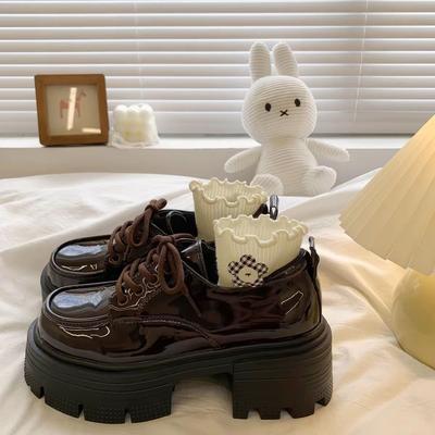 Модная летняя обувь Мэри Джейн, маленькие кожаные туфли, женские новые лоферы, черные туфли на платформе со шнуровкой