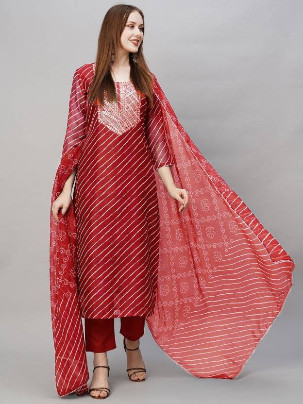 Women Designer Top Tunic Kurta Pant Dupatta Set Indian Bollywood Salwar Suit Kurti Dress