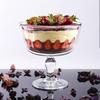 Large Size Dessert Bowl Glass Serving Plate Footed Bowl Height 222 Mm