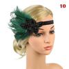 Women Beaded Flapper Hair Accessories Rhinestone Sequin Performance Headwear Elastic Indian Vintage Masquerade Feather Headband