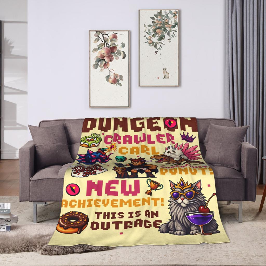 Dungeon crawler carl Принцесса Пончик и Монго Постер Мягкое одеяло для дивана кровати Забавное плед Весенний фланелевый покрывало