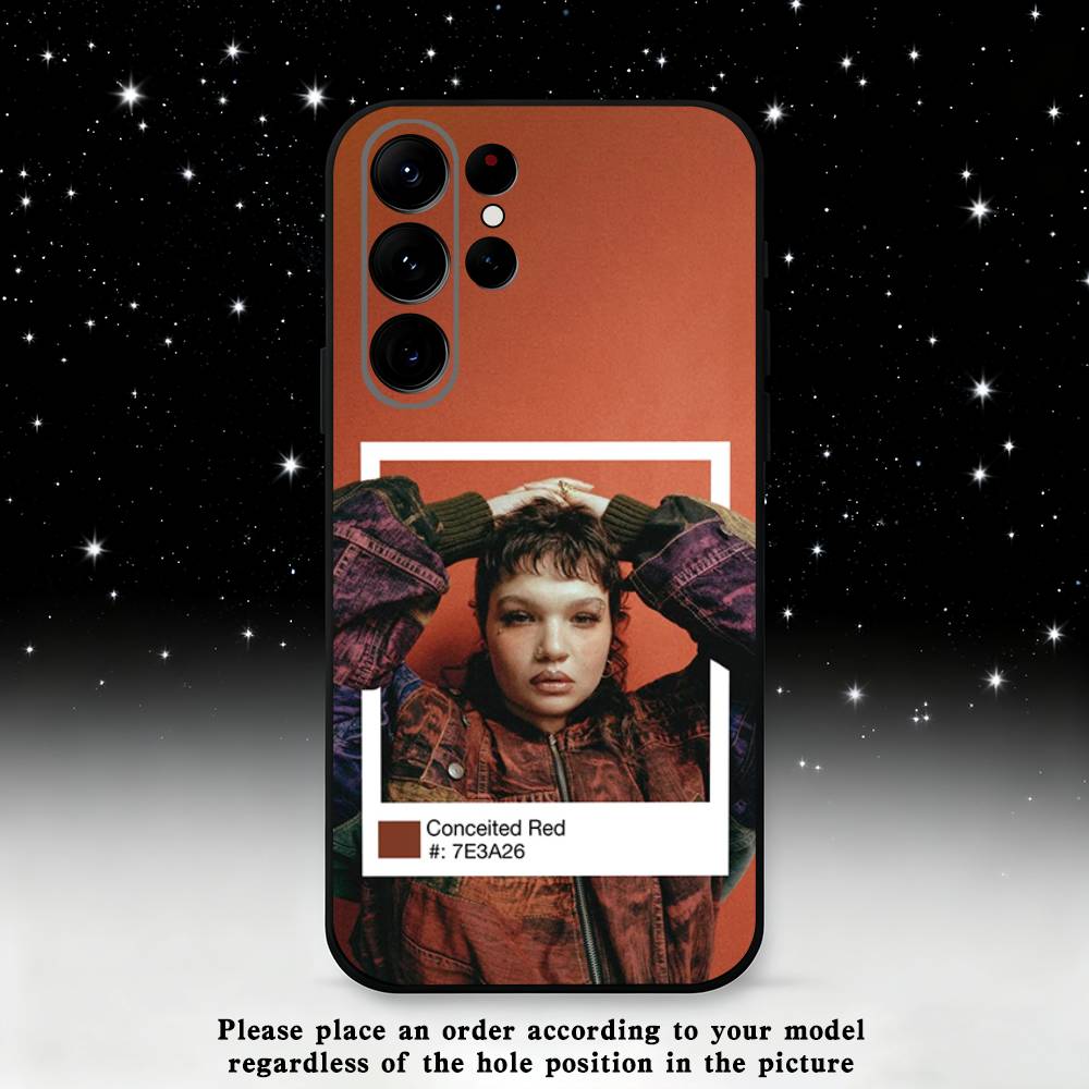 L-Lola Young Messy Phone Case For Samsung S25,S24,S23,S22,S21,S20,S10,Ultra,Plus,Lite,FE,Soft Silicone Black Cover