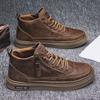 Spring/Autumn New High Top Boots Casual Board Shoes Trendy and Versatile Workwear Boots Sports and Casual Men's Shoes
