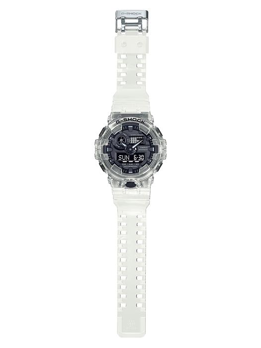 Casio Мужские кварцевые часы GA-700SKE-7A из смолы, водонепроницаемые 200 м, аналоговые, ударопрочные