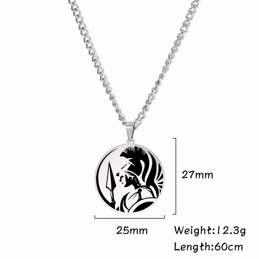Lemegeton Greek mythical amulet pendant necklace stainless steel retro necklace jewelry necklace couple romantic gift