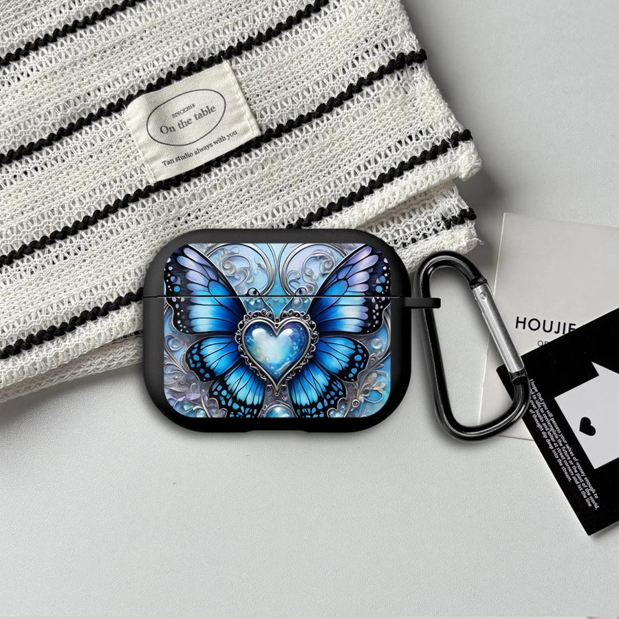 Blue Butterfly Earphone Cases Cover Case For Airpods 4 3 Pro 2 Pro3 Pro2 1