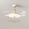 Modern Minimalist Silent Ceiling Fan with Light - High Airflow for Living Room, Dining Room, and Bedroom