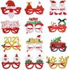 Christmas Glasses Xmas Party Frames Xmas Reindeer Hair Bands Santa Claus Fancy Dress for Kids Adults Eyewear Supplies