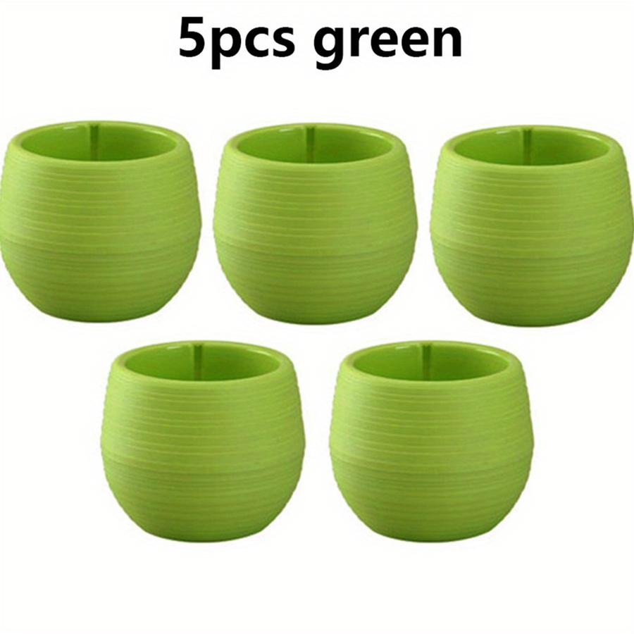 5/10/20pcs Mixed Color Mini Round Flower Pots with Removable Combiners Succulent Plant Nursery Pots for Balcony Office JXB