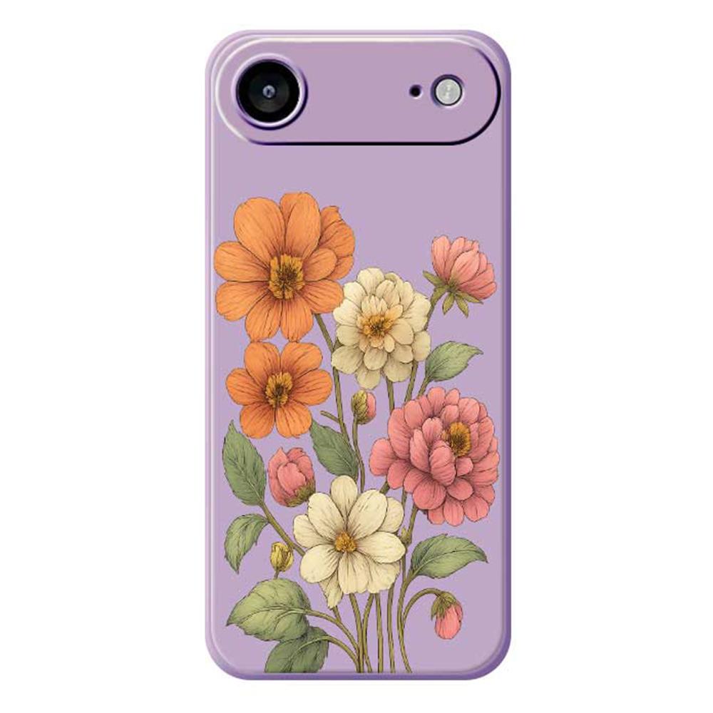 Для iPhone 17 Air Case Чехол для телефона с принтом красивых цветов, ТПУ с прямыми краями, задняя крышка