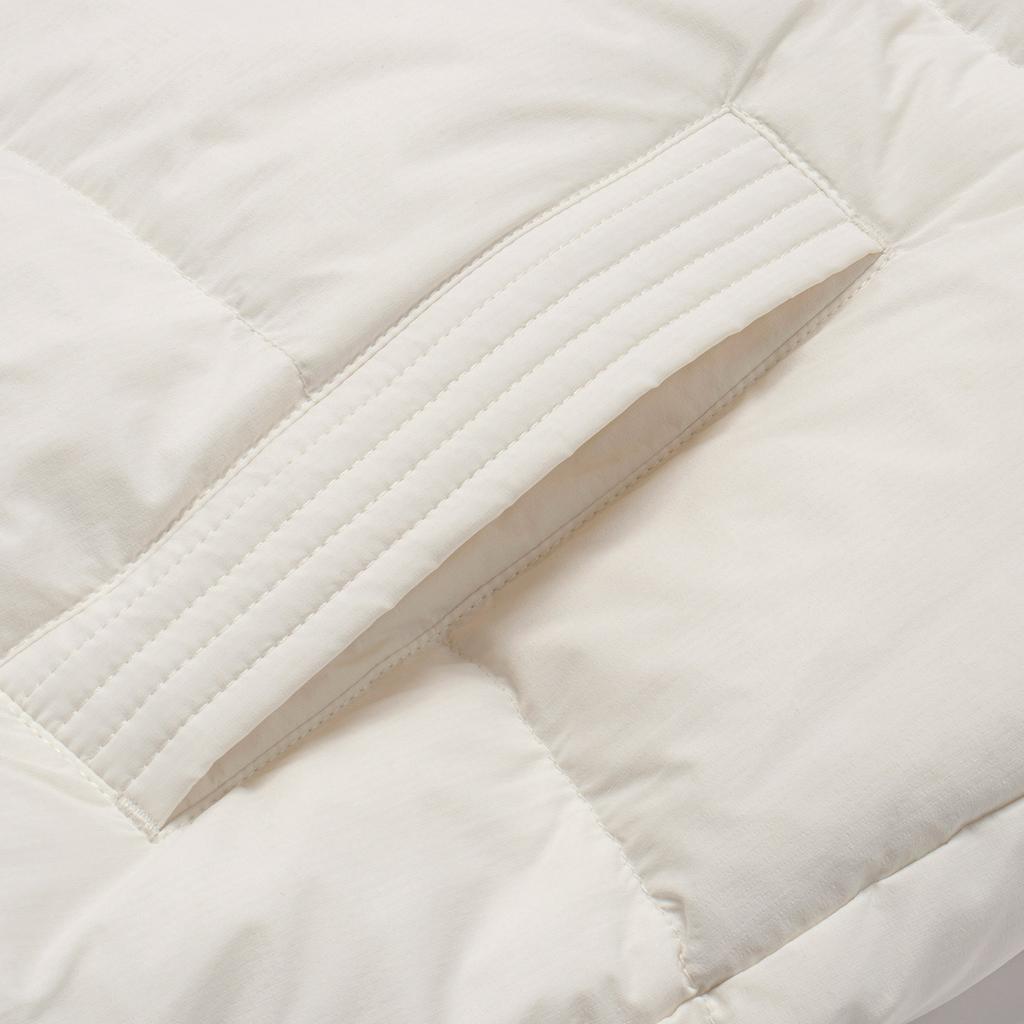 Li Ning Hot Pot Down Jacket Series Off-Season Stock Solid Color Stand Collar Loose Short Down Jacket Women topwear Off-White AYMT298-6