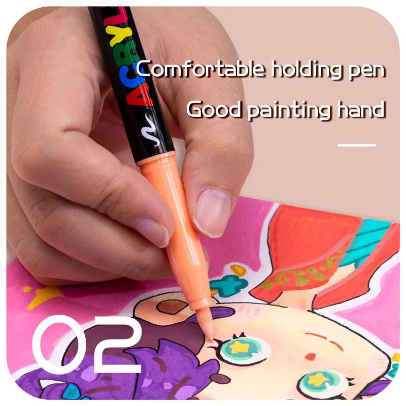 Художественные маркеры, акриловые краски, ручки, набор для эскиза, портрета, манги, рисования, иллюстрации, эскизов, художественных принадлежностей