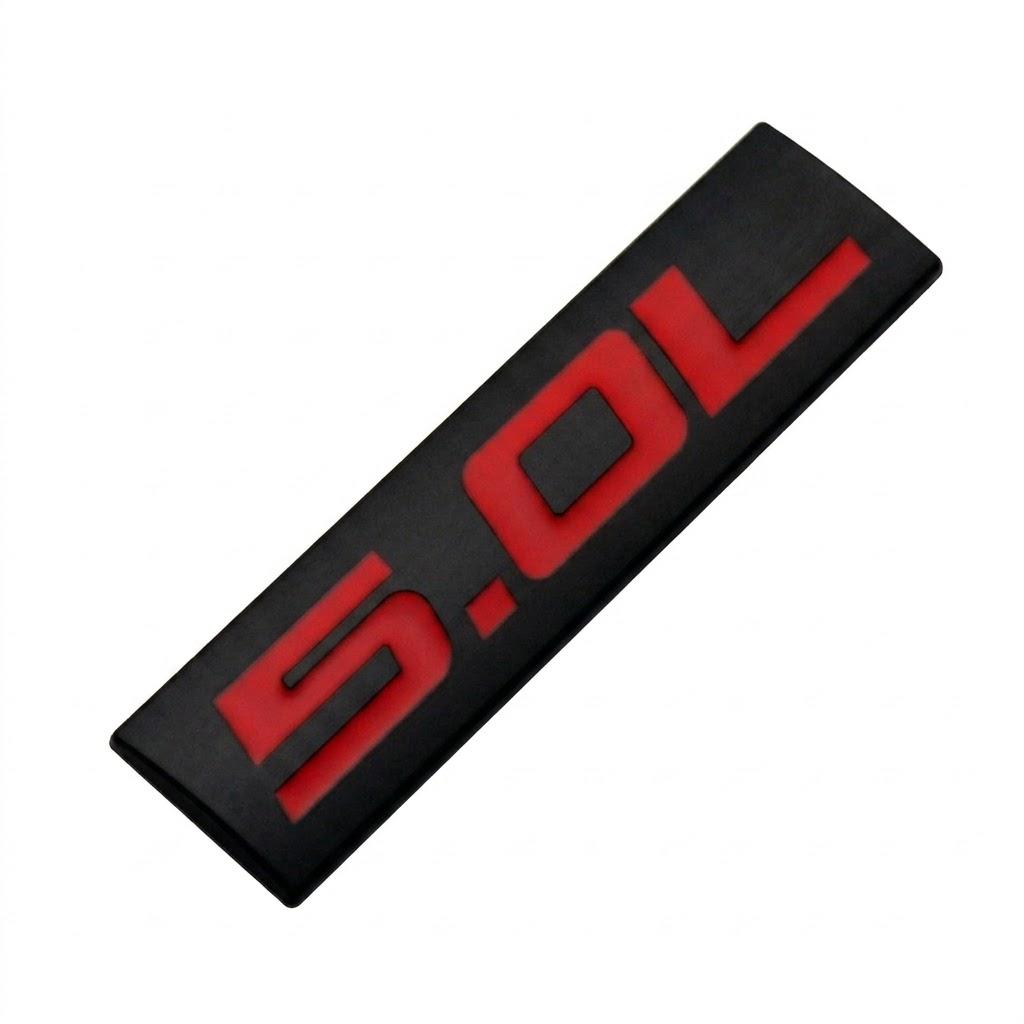 Universal 3D Metal 4.0L 4.6L 4.7L 5.0L 5.3L 5.7L Engine Displacement Badge Sticker Rear Trunk Fender Side Emblem Decal Chrome Trim