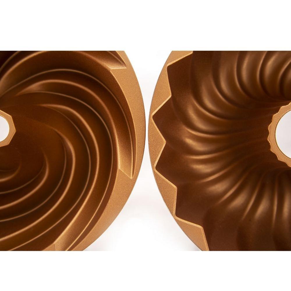 Orion Marissa Copper-Coated Aluminum Non-Stick Bundt and Babka Cake Pan with Chimney 24 cm