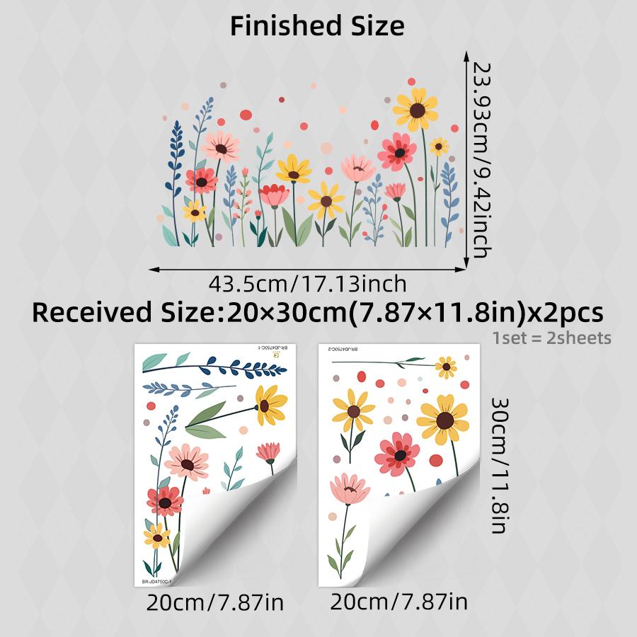 Static Window Clings Sticker Floral Raindrop Design For Home Office Decor Removable Privacy Glass Decal Easy Apply Reusable